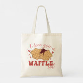 Ik hou van je een wafelpartij tote bag (Achterkant)