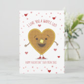 Ik hou van je een Waffle Lot Heart Kinder Valentij (Staand voorkant)
