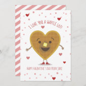 Ik hou van je een Waffle Lot Heart Kinder Valentij (Voorkant / Achterkant)