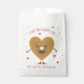 Ik hou van je een Waffle Lot Heart Kinder Valentij Bedankzakje (Voorkant)