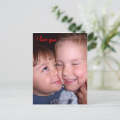 Ik hou van je! Eerste liefde Briefkaart (Staand voorkant)