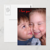 Ik hou van je! Eerste liefde Briefkaart (Voorkant / Achterkant)