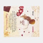 Ik hou van je eeuwig, gelukkige Valentijnsdag Fleece Deken (Voorkant (Horizontaal))