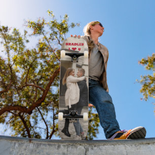 Ik hou van je eigen foto-aangepaste naam toevoegen persoonlijk skateboard