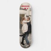 Ik hou van je eigen foto-aangepaste naam toevoegen persoonlijk skateboard (Voorkant)