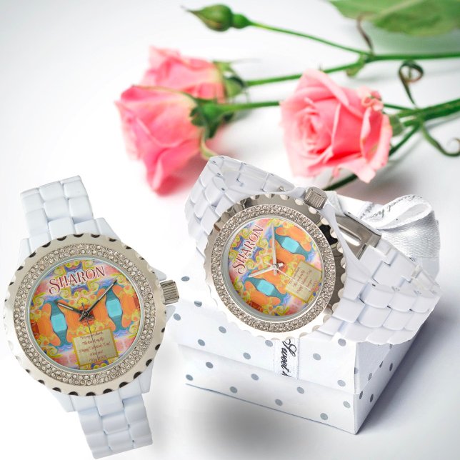 Ik hou van je elegante Abstract Deco White Rhinest Horloge (Creator heeft geüpload)