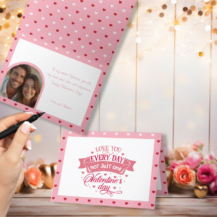 Ik hou van je elke dag, niet alleen een romantisch feestdagen kaart