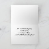 ** IK HOU VAN JE ELKE DAG *** ONZE 1e THANKSGIVING Feestdagen Kaart (Binnen)