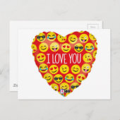 Ik hou van je emoji hart briefkaart (Voorkant / Achterkant)