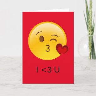 Ik hou van je Emoji Valentijnse kaart
