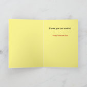 Ik hou van je en een Ocelot Pun Valentijn Kaart (Binnen)