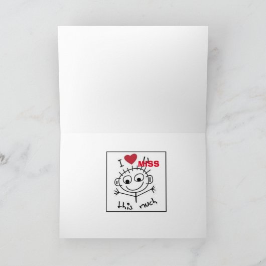 "IK HOU VAN JE" EN "IK MIS JE" ZO VEEL KAART (Binnen)