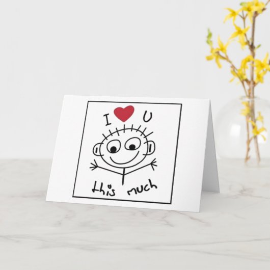 "IK HOU VAN JE" EN "IK MIS JE" ZO VEEL KAART (Gele Bloem)