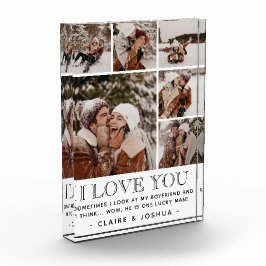 "Ik hou van je" en prijsopgave Modern 6 Foto colla