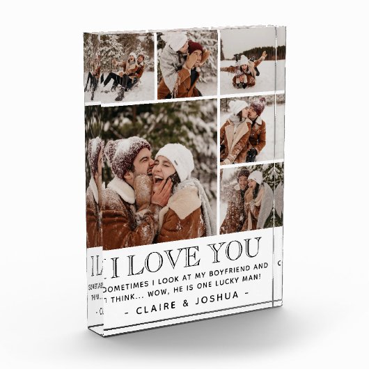 "Ik hou van je" en prijsopgave Modern 6 Foto colla (Links)