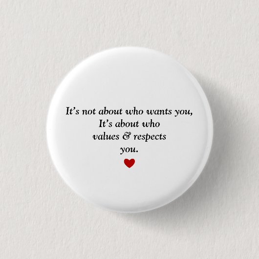 Ik hou van je en respecteer je ronde button 3,2 cm (Voorkant)