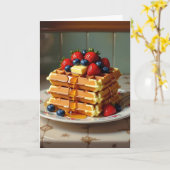 Ik hou van je en vreselijk veel | wafelpen kaart (Gele Bloem)