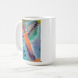 IK HOU VAN JE engel met originele kunst Koffiemok
