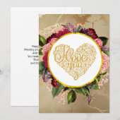 Ik hou van je Fancy Golden hart Feestdagenkaart (Voorkant / Achterkant)