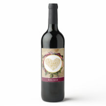 Ik hou van je Fancy Golden Heart met Floral Lijst