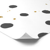 "Ik hou van je" Faux Gold Dot Decoratief Poster (Hoek)