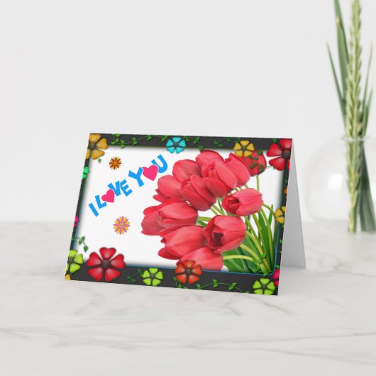 Ik hou van je feestdagen kaart (Voorkant)