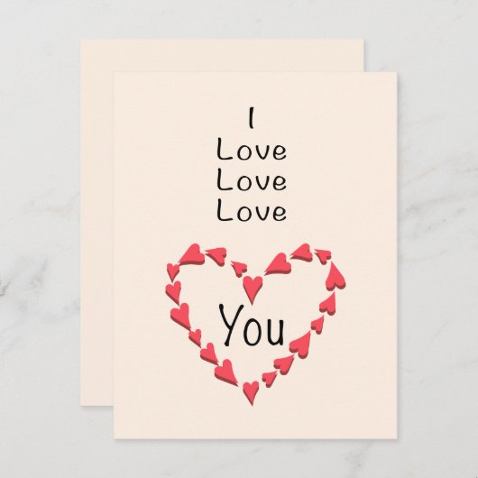 Ik hou van je feestdagenkaart (Voorkant / Achterkant)