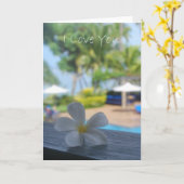 Ik hou van je-Fijische bloem Kaart (Gele Bloem)