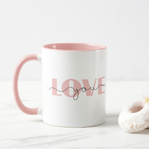 Ik hou van je   Fijne Valentijnsdag Modern Mok