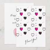 "Ik hou van je!" - Fijne Valentijnsdag Schatje Feestdagenkaart (Voorkant / Achterkant)