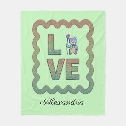 Ik hou van je. fleece deken (Voorkant)