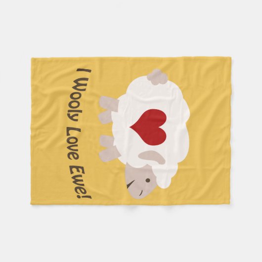 Ik hou van je! fleece deken (Voorkant (Horizontaal))