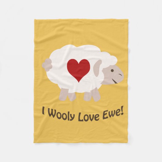 Ik hou van je! fleece deken (Voorkant)