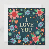 Ik hou van je  Floral Hearts Inspirivity kaart (Voorkant)