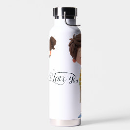 Ik hou van je - Floral Water Bottle Waterfles