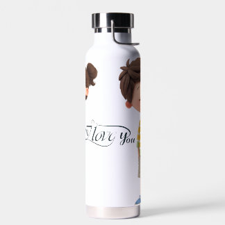 Ik hou van je - Floral Water Bottle Waterfles