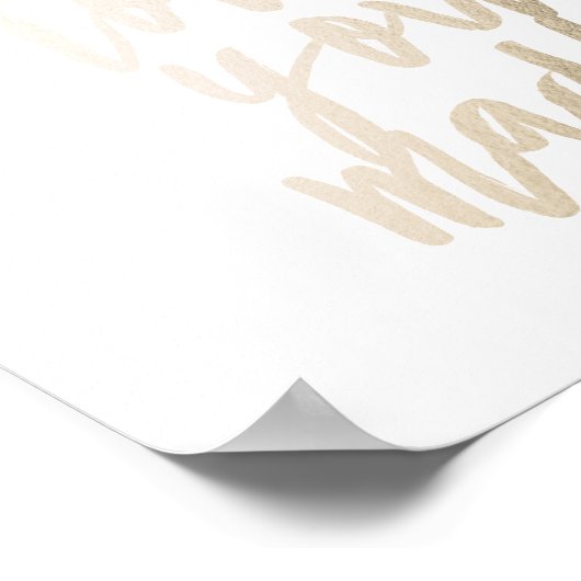 Ik hou van je Folie Art Print (Hoek)