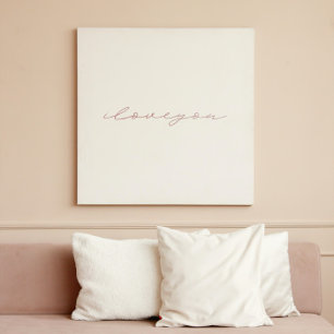 Ik hou van je   folie roze roze voorzijde   Minima Poster