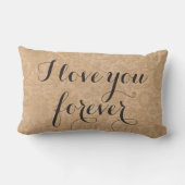 Ik hou van je Forever Pillow op floralen Kussen (Achterkant)