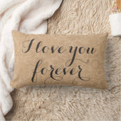 Ik hou van je Forever Pillow op floralen Kussen (Deken)