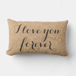 Ik hou van je Forever Pillow op floralen Kussen