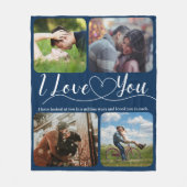 Ik hou van je Foto Jubileum Valentijn Fle Fleece Deken (Voorkant)