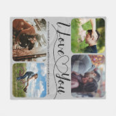 Ik hou van je Foto Jubileum Valentijn Fleece Deken (Voorkant (Horizontaal))