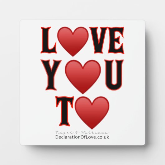 Ik hou van je fotoplaat (Voorkant)