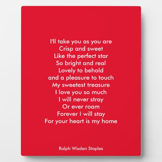 Ik hou van je fotoplaat (Voorkant)