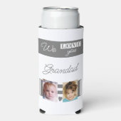 Ik hou van je foto's, wit en grijs seltzer blikjeskoeler (Seltzer Voorkant)