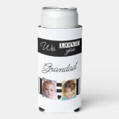 Ik hou van je foto's, wit en zwart seltzer blikjeskoeler (Seltzer Voorkant)