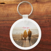 IK HOU VAN JE FUNKY-HEART PATROON VALENTIJNS SLEUTELHANGER (Achterkant)