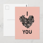 "Ik hou van je" Funny Cute Unieke Briefkaart (Voorkant / Achterkant)