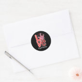 Ik hou van je gebarentaal ASL Valentijnsdag Doof Ronde Sticker (Envelop)